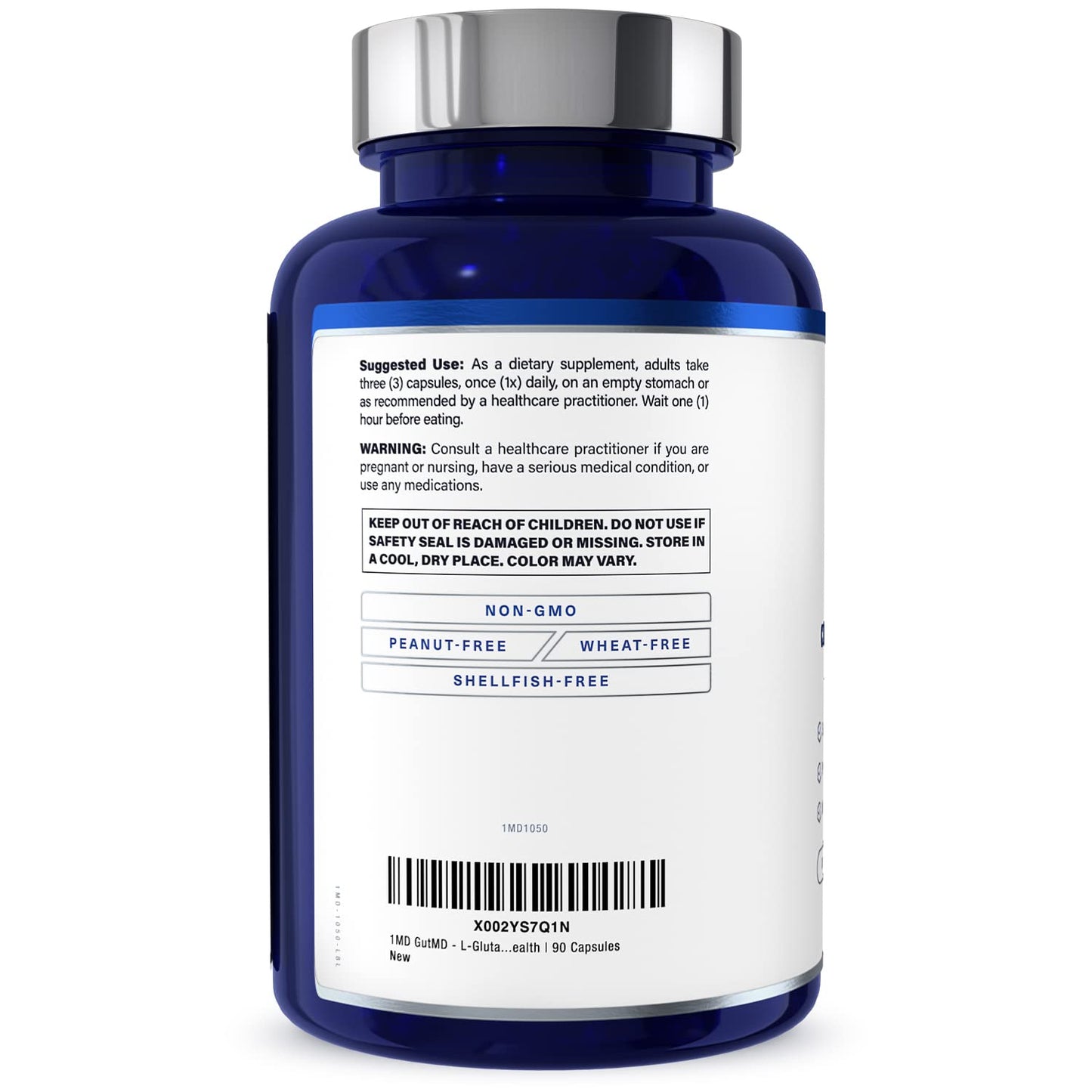1MD Nutrition GutMD - L-Glutamine Capsules w/Prebiotic for Gut Health - L Glutamine Supplement - Supports Healthy Digestive - PrimeBioHealth - canada supplements