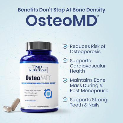 1MD Nutrition OsteoMD for Comprehensive Support - Supplement for Women and Men - Promote Density w/Vitamin D - Hydroxyapatite - PrimeBioHealth - canada supplements