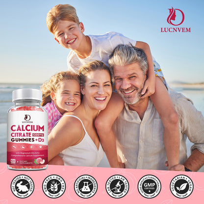(2 Pack) Calcium Citrate 1200mg with Vitamin D3 Supplements Gummies for Women & Men, Calcium Gummies with Vitamin D3 K2, High Absorption - PrimeBioHealth - canada supplements