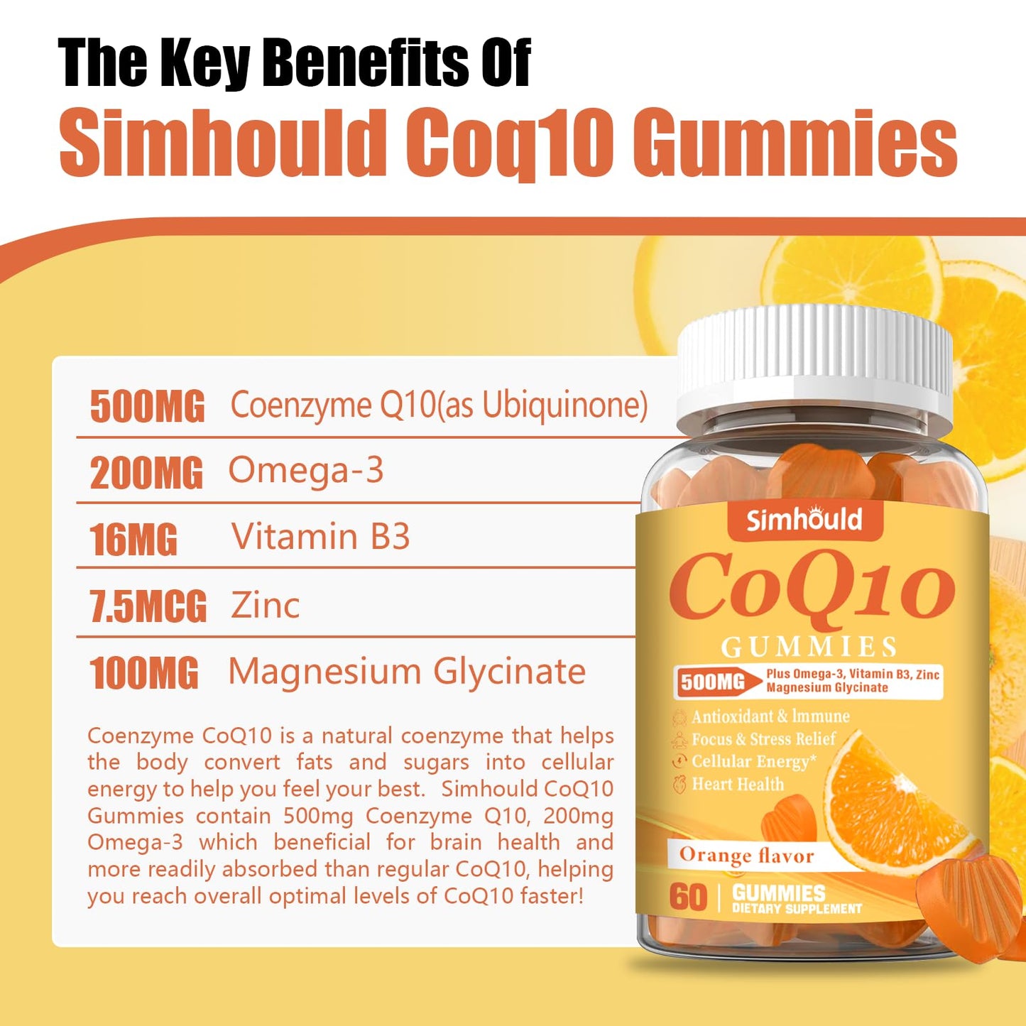 2 Pack CoQ10 500MG Gummies - Plus Omega-3, Magnesium, Vitamin B3 & Zinc - 3X Better Absorption Coenzyme Q10 Supplements for Heart Health, Cellular Energy & Antioxidant, Non-GMO 120 Counts - PrimeBioHealth - canada supplements