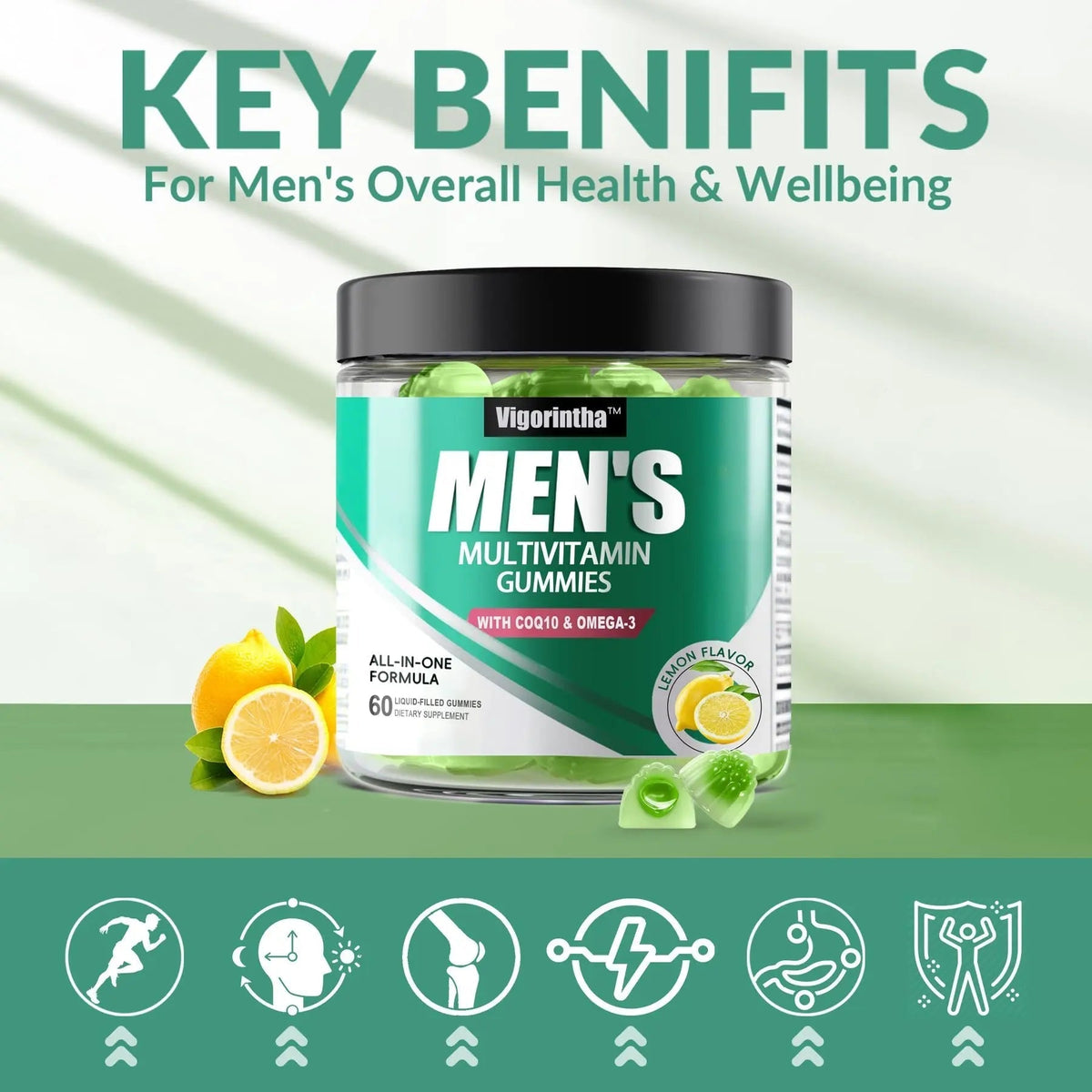 2 Pack Mens Multivitamins Gummies- Methylated Multivitamin for Men with Coq 10, Vegan Omega 3, Vitamins A C E D3 K2 B6 B12 B1 B2 - PrimeBioHealth - canada supplements