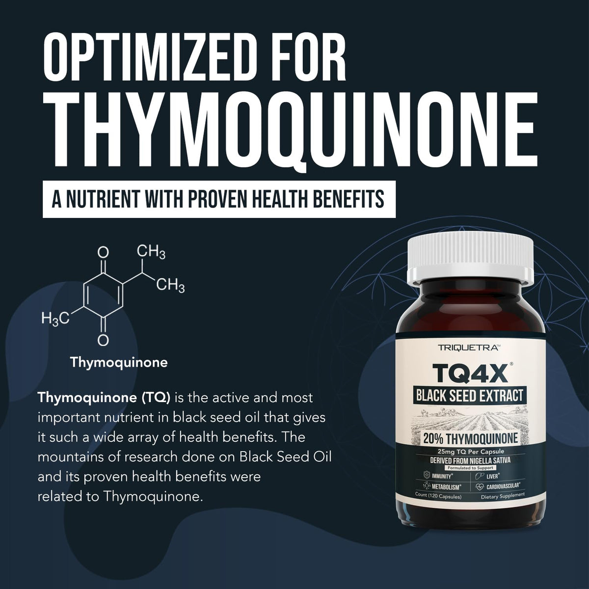 20% Thymoquinone Black Seed Extract Capsules - TQ-Advanced 4X®: Potent Thymoquinone Concentration Available - 60:1 Concentrate from Nigella Sativa - PrimeBioHealth - canada supplements