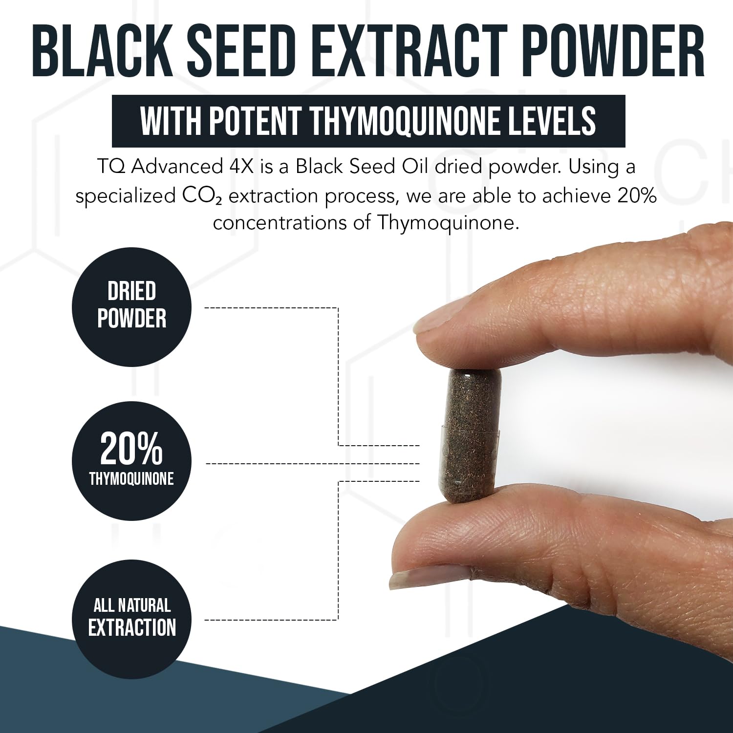 20% Thymoquinone Black Seed Extract Capsules - TQ-Advanced 4X®: Potent Thymoquinone Concentration Available - 60:1 Concentrate from Nigella Sativa - PrimeBioHealth - canada supplements