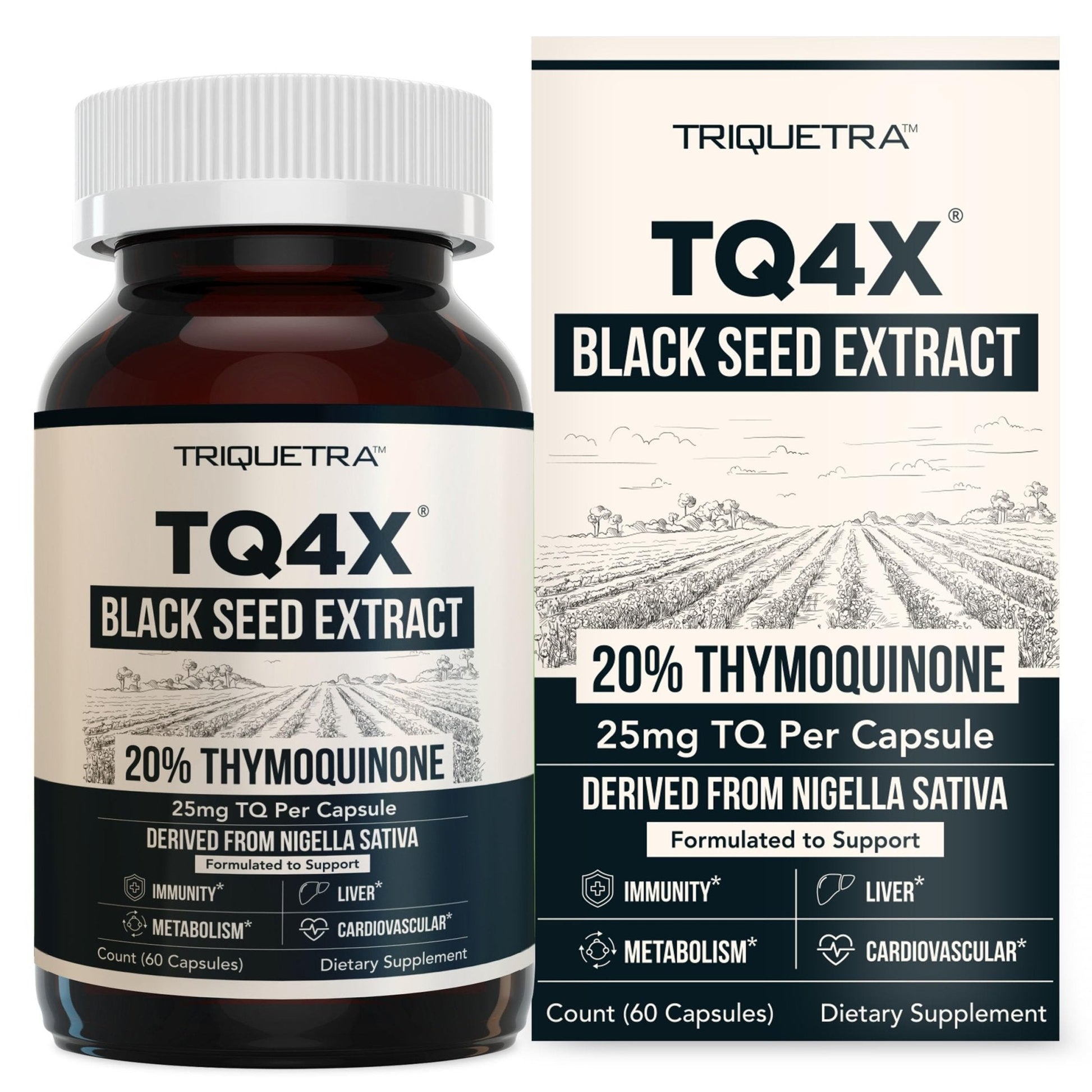 20% Thymoquinone Black Seed Extract Capsules - TQ-Advanced 4X®: Potent Thymoquinone Concentration Available - 60:1 Concentrate from Nigella Sativa - PrimeBioHealth - canada supplements