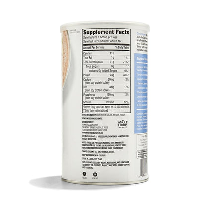 365 by Whole Foods Market, Soy Protein Powder, Unsweetened Vanilla Flavor, 15.63 oz - PrimeBioHealth - canada supplements