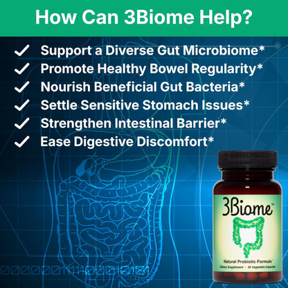 3Biome - Natural Probiotic Supplement - Non-GMO, Vegan, Gluten-Free - PrimeBioHealth - canada supplements