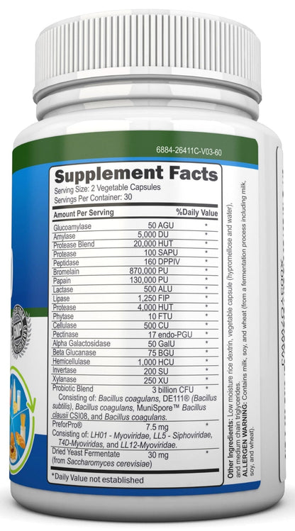 4-in-1 Probiotics, Prebiotics & Postbiotics with 18 Digestive Enzymes for Women & Men - Complete Gut & Digestive Support Supplement - PrimeBioHealth - canada supplements