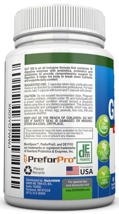 4-in-1 Probiotics, Prebiotics & Postbiotics with 18 Digestive Enzymes for Women & Men - Complete Gut & Digestive Support Supplement - PrimeBioHealth - canada supplements