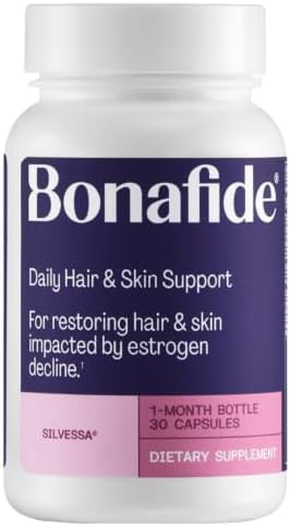 Bonafide Silvessa Hair & Skin Support Capsules – Hormone-Free, Drug-Free Daily Nourishment for Hair & Skin During Menopause – 30 Day Supply (30 Capsules) Bonafide buy supplements Au