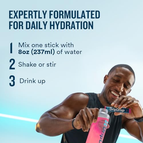 DripDrop Hydration Bold & Juicy Variety Bundle Electrolyte Packets, 32 Ct | Grape, Fruit Punch, Strawberry Lemonade, Cherry, Watermelon, Berry, Lemon, Orange; Single Serve Powder Drink Mix