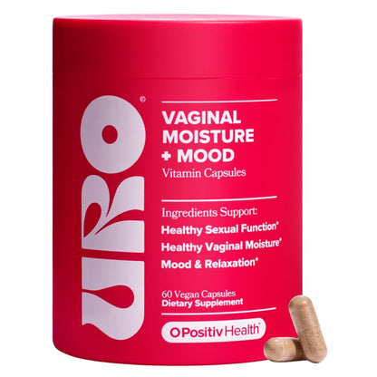 O Positiv URO Vaginal Moisture & Mood – Formulated to Support Vaginal Moisture, Mood & Relaxation – with KSM-66® Ashwagandha, Ginkgo Biloba, Mucuna pruriens, and GABA – 30 Servings O Positiv buy supplements Au