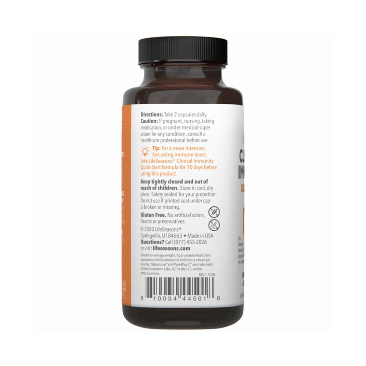 LifeSeasons Clinical Immunity - Daily Boost - Immune System Booster - Pre + Probiotics - Increases Antibodies & Immune Cells - Elderberry, Zinc, Natramune & Vitamin C + D3-60 Capsules LifeSeasons buy supplements Au