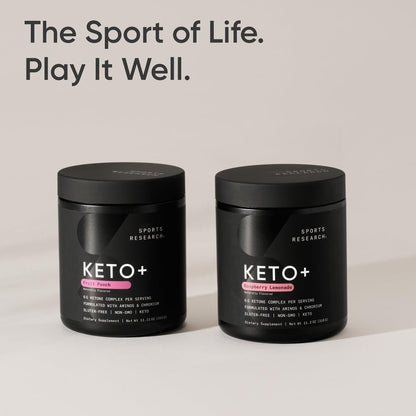Sports Research® Keto Plus Exogenous Ketones with goBHB® - Premium Keto Powder Supporting Ketosis, Energy & Cognitive Function - Keto Certified · Vegan Friendly · 30 Servings (Raspberry Lemonade) Sports Research buy supplements Au