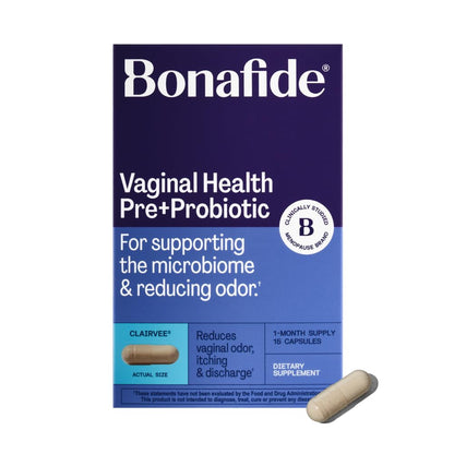 Bonafide Clairvee Vaginal Probiotic for Relief from Odor, Itching, & Discharge. — 1-Month Supply (15 Capsules) Bonafide buy supplements Au