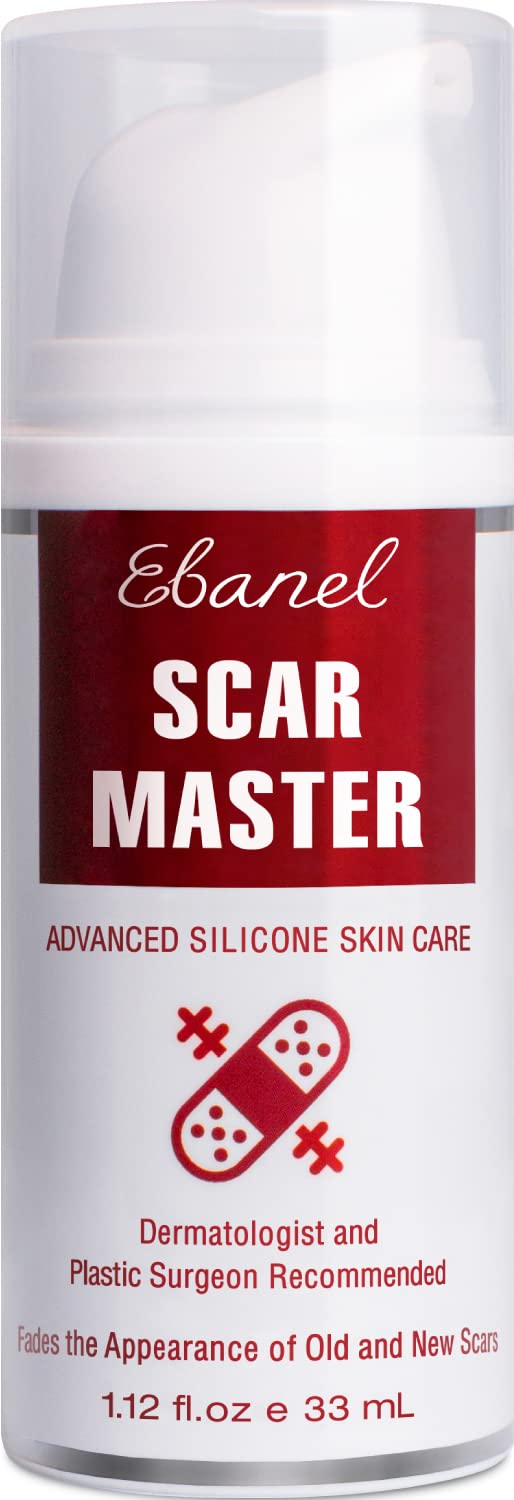 Ebanel Silicone Scar Gel with Allantoin, Emu Oil, Vitamin E and Onion Extract, For Old & New Scars from Surgeries, C-Section, Injuries, Burns & More