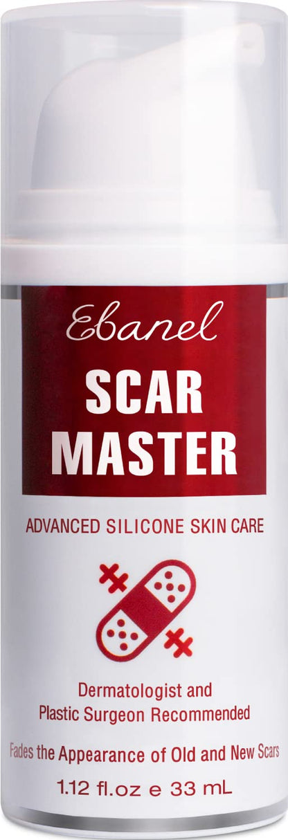 Ebanel Silicone Scar Gel with Allantoin, Emu Oil, Vitamin E and Onion Extract, For Old & New Scars from Surgeries, C-Section, Injuries, Burns & More