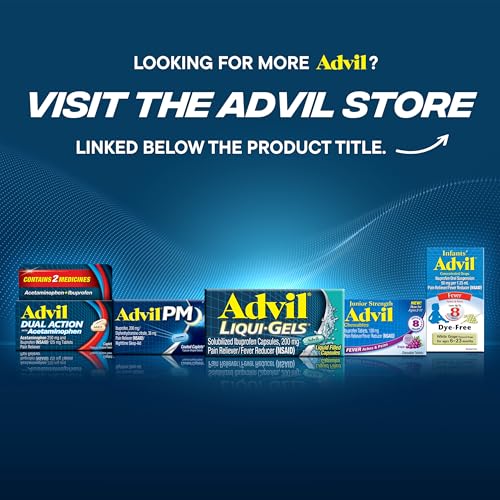 Advil Liqui-Gels Pain Reliever and Fever Reducer, Pain Medicine for Adults with Ibuprofen 200mg for Headache, Backache, Menstrual Pain and Joint Pain Relief - 200 Capsules, Advil PM Ibuprofen - 2 Ct AdvilBuy Supplements Australia