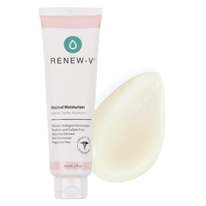 Renew-V Natural Vaginal Moisturizer For Dryness & Itching - Vulva Balm for Irritation Relief, Anti Itch & Women Menopause Support - Hormone Free, Unscented, Paraben-Free - Made in USA, 2 oz Renew-V buy supplements Au