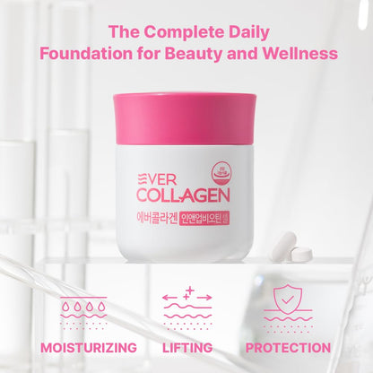 Ever Collagen in&UP Biotin Cell, Low Molecular Marine Fish Collagen Peptides Tablets with Vitamin Selenium Supplements - Healthy Skin, Hair, Nail for Women - Antioxidant Supplement EVER COLLAGEN TIME buy supplements Au