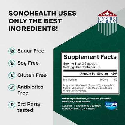 Spectrum 5 Magnesium | 5-in-1 Complex + 72 Trace Minerals for Enhanced Absorption | Irish Sea Sourced | 500mg per Serving