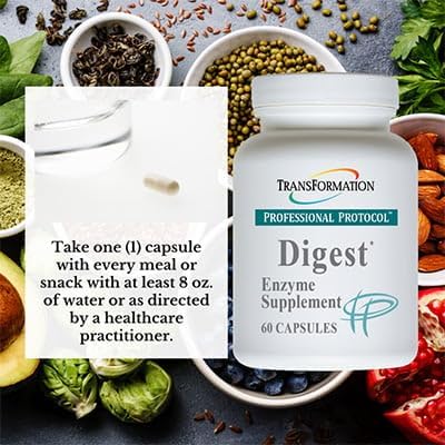TRANSFORMATION THE GENESIS OF GOOD HEALTH Enzyme - Digest Wellness Supplement Capsules, Supports Digestive & Immune System Health, Aids Digestion of Lipids to Enhance Performance of Pancreas and Liver