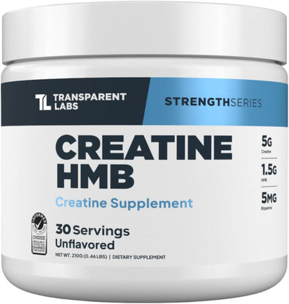 Transparent Labs Hydrate Electrolytes Powder (40 Servings, Tropical Punch) & Creatine HMB (30 Servings, Unflavored)