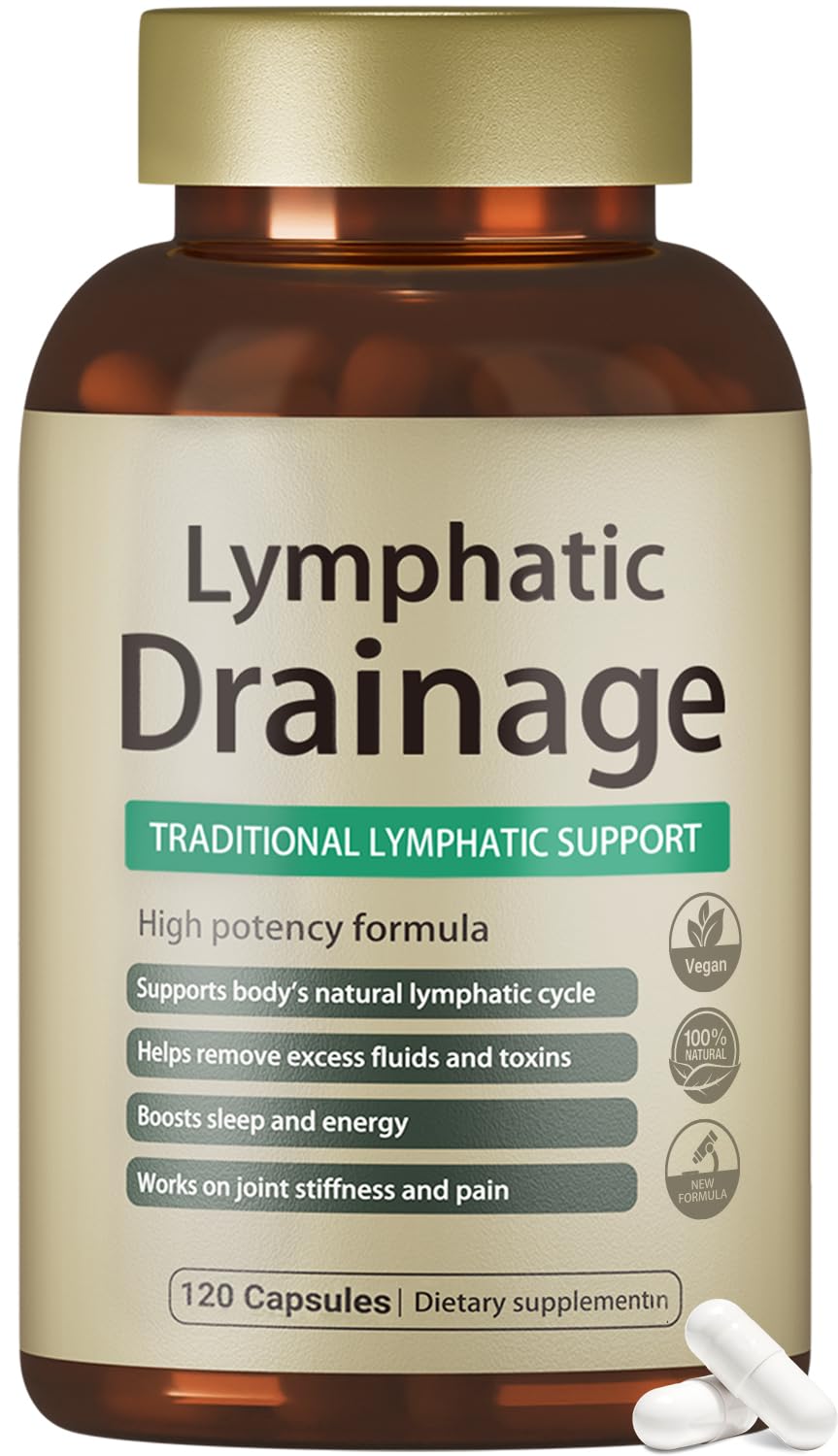 FRZVEO Lymphatic Drainage Capsules, 120 Capsules New Maximum Potency Formula 2 Month Supply with Dandelion Extract, Cleavers Extract - Supports Cellulite Reduction, Lymphatic Drainage & Immune Health FRZVEO buy supplements Au