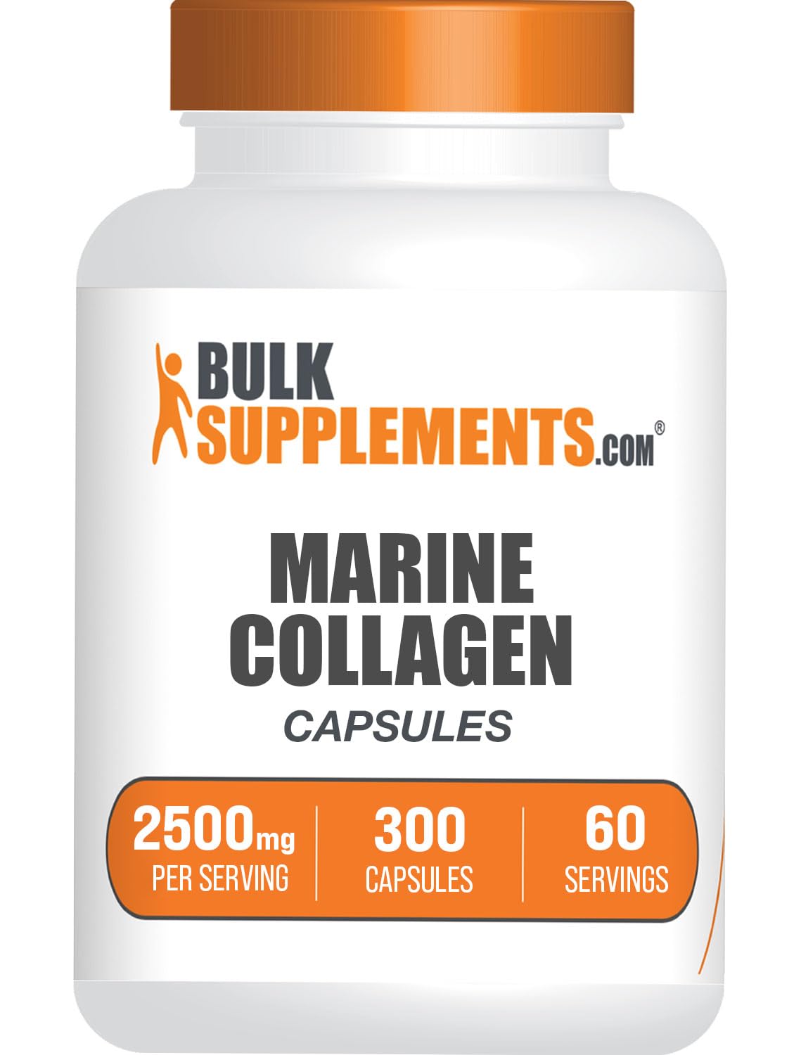 BulkSupplements.com Marine Collagen Capsules - Fish Collagen Supplement, Collagen for Women & Men - Hydrolyzed Collagen, Gluten Free, 5 Capsules per Serving, 300 Capsules (Pack of 1) BulkSupplements buy supplements Au