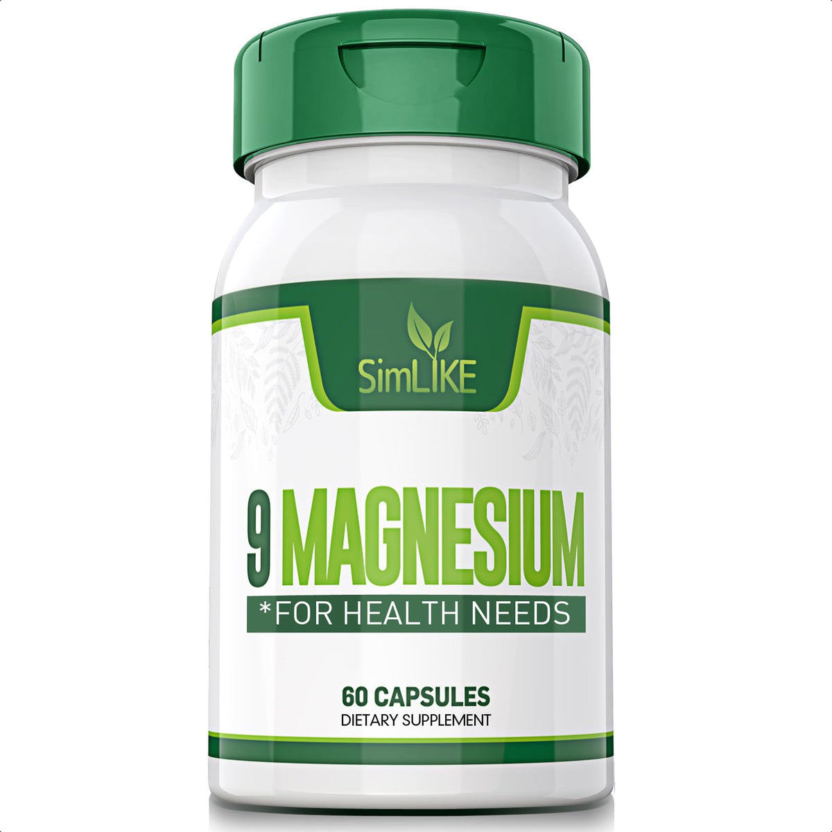 Magnesium Supplement with 9 Forms of High Absorption Magnesium Glycinate, L-threonate, Citrate, Malate and More for Muscle, Brain Support, Non-GMO, Gluten & Soy Free, 60 Capsules Simlike buy supplements Au