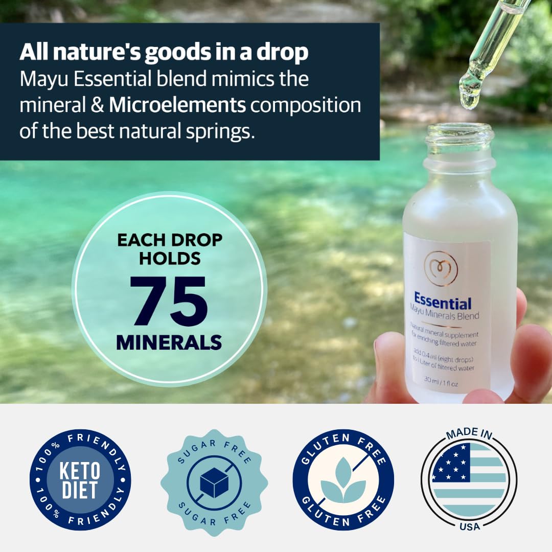 MAYU Trace Mineral Drops, 1 Bottle, Great-Tasting Hydration & Daily Energy, 80+ Full-Spectrum Trace Minerals, Third-Party Tested, Exceeds EU Standards, Magnesium, Potassium & Chloride, No Additives mayuBuy Supplements Australia