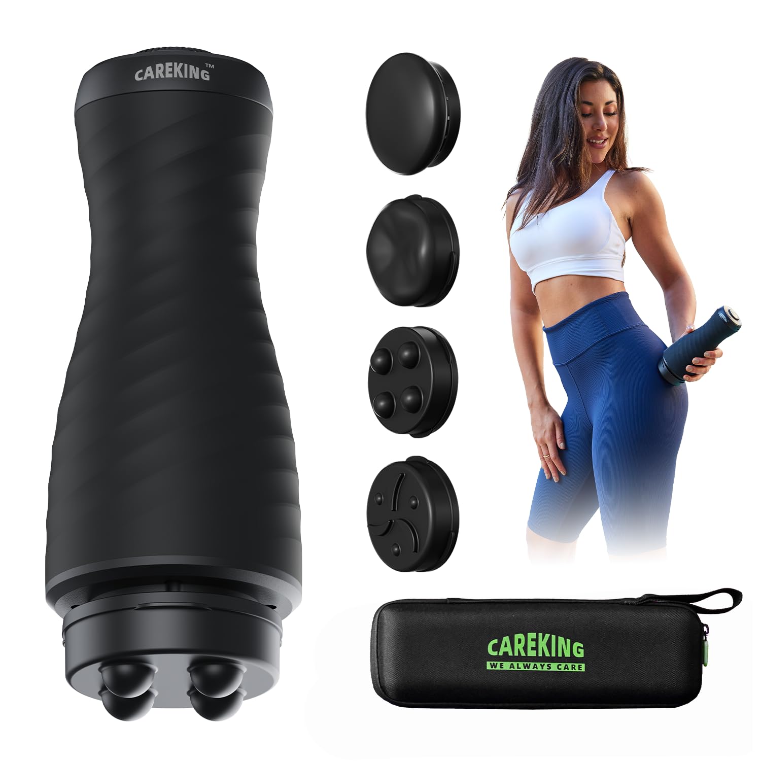 CAREKING Massage Gun Deep Tissue for Women, Vibration Therapy for Muscle Recovery Pain Relief Cellulite Massager for Leg Thigh Abdomen Neck Shoulder Lymphatic Drainage Massager Body Sculpting Machine CAREKING buy supplements Au