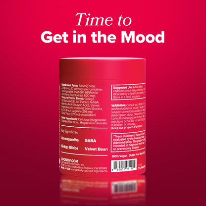 O Positiv URO Vaginal Moisture & Mood – Formulated to Support Vaginal Moisture, Mood & Relaxation – with KSM-66® Ashwagandha, Ginkgo Biloba, Mucuna pruriens, and GABA – 30 Servings O Positiv buy supplements Au