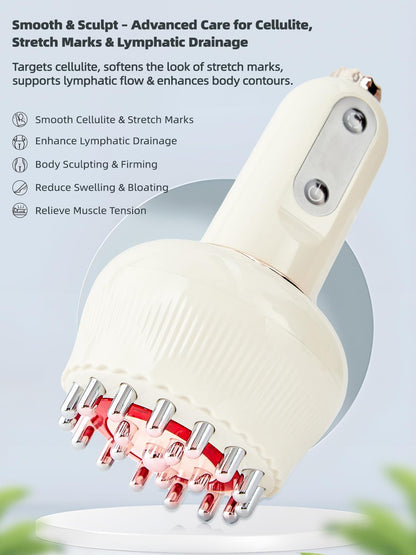 Yuonry Lymphatic Drainage Massager & Anti Cellulite Massage Tool, Helps Reduce Stretch Marks & Cellulite, for Legs, Arms & Belly, Body Sculpting Machine with Microcurrent, Light, Heat & Vibration Yuonry buy supplements Au