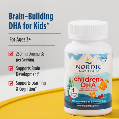 Nordic Naturals Children’s DHA, Strawberry - 90 Mini Chewable Soft Gels for Kids - 250 mg Omega-3 with EPA & DHA - Brain Development & Function - Non-GMO - 22 Servings (Pack of 2) Nordic NaturalsBuy Supplements Australia