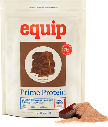 Equip Foods Prime Protein Powder Chocolate & Core Colostrum Powder