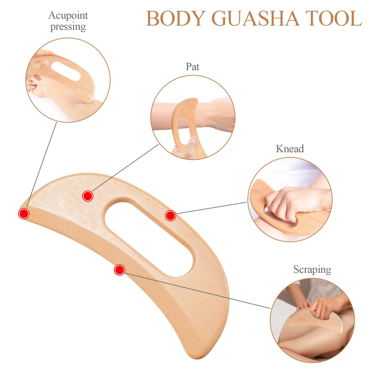 Dukucr 3Pcs Wood Therapy Massage Tools Lymphatic Drainage Massager Wooden Massager Body Sculpting Tools for Maderoterapia,Anti-Cellulite,Pain Relief(3-in-1 Massager) Dukucr buy supplements Au
