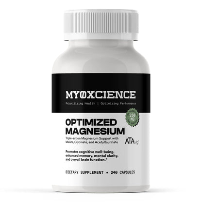 MYOXCIENCE Optimized Magnesium Glycinate + Magnesium Taurate (as ATAmag®) for High Brain Bioavailability to Support Stress Relief and Sleep | 80 Servings MYOXCIENCE buy supplements Au