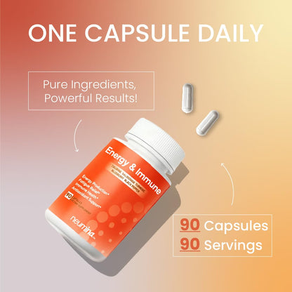 NEUMINA Women's Energy & Immune Complex, Energy Production, Fatigue Relief, Immune Health, Antioxidant Support, Vegan, Non-GMO, Made in USA, 90 Servings NEUMINA buy supplements Au