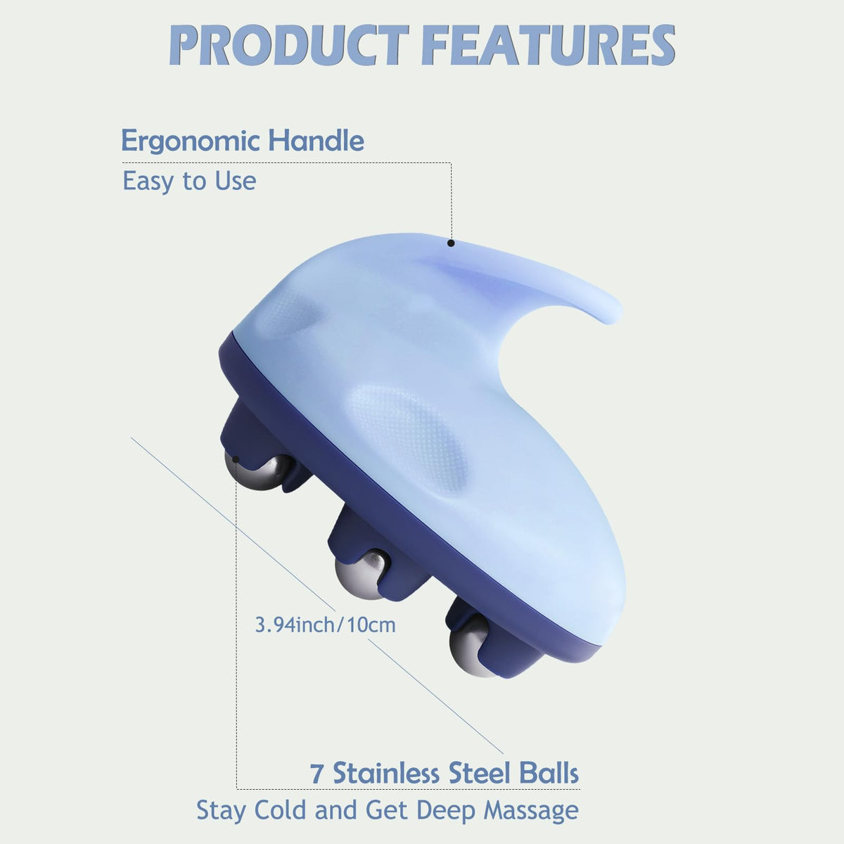 iunxkmi Lymphatic Massage Roller for Cellulite Remover Body Sculpting - Handheld Cellulite Massage Tool for Body Bloat Blood Circulation Lymphatic Drainage Blue iunxkmi buy supplements Au