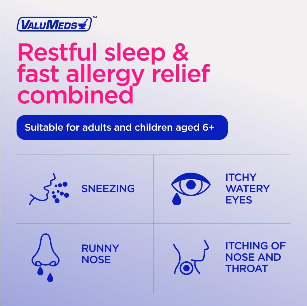 ValuMeds Allergy Medicine Antihistamine, Diphenhydramine HCl 25 mg | Children and Adults | Relieve Itchy Eyes, Runny Nose, Sneezing (25 mg, 600 Count) ValuMeds buy supplements Au