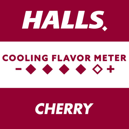 Halls Cough and Throat Relief Cherry Cough Drops, Bulk Pack, 250 Drops