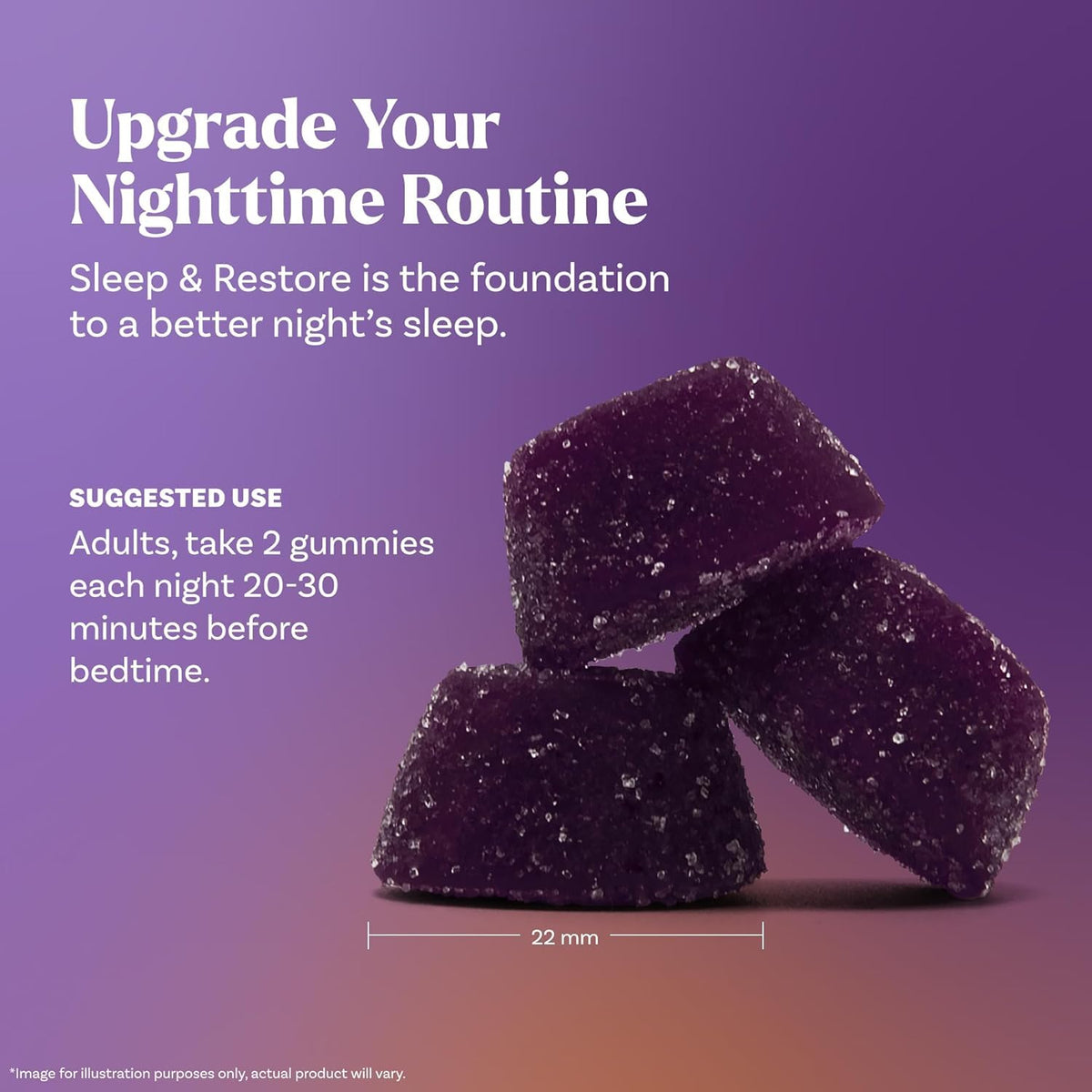 Natrol Sleep & Restore Magnesium Glycinate Blend Gummies, Magnesium for Sleep Aids for Adults, Melatonin-Free, Cherry Flavored, 30 Day Supply, 60 Gummies (Pack of 2) NatrolBuy Supplements Australia