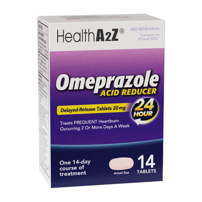 HealthA2Z® Acid Reducer | Omeprazole 20mg | Delayed - Release Tablets | 24 Hours | Treats Frequent Heartburn | Occuring 2 or More Days A Week (14 Counts) HealthA2Z buy supplements Au
