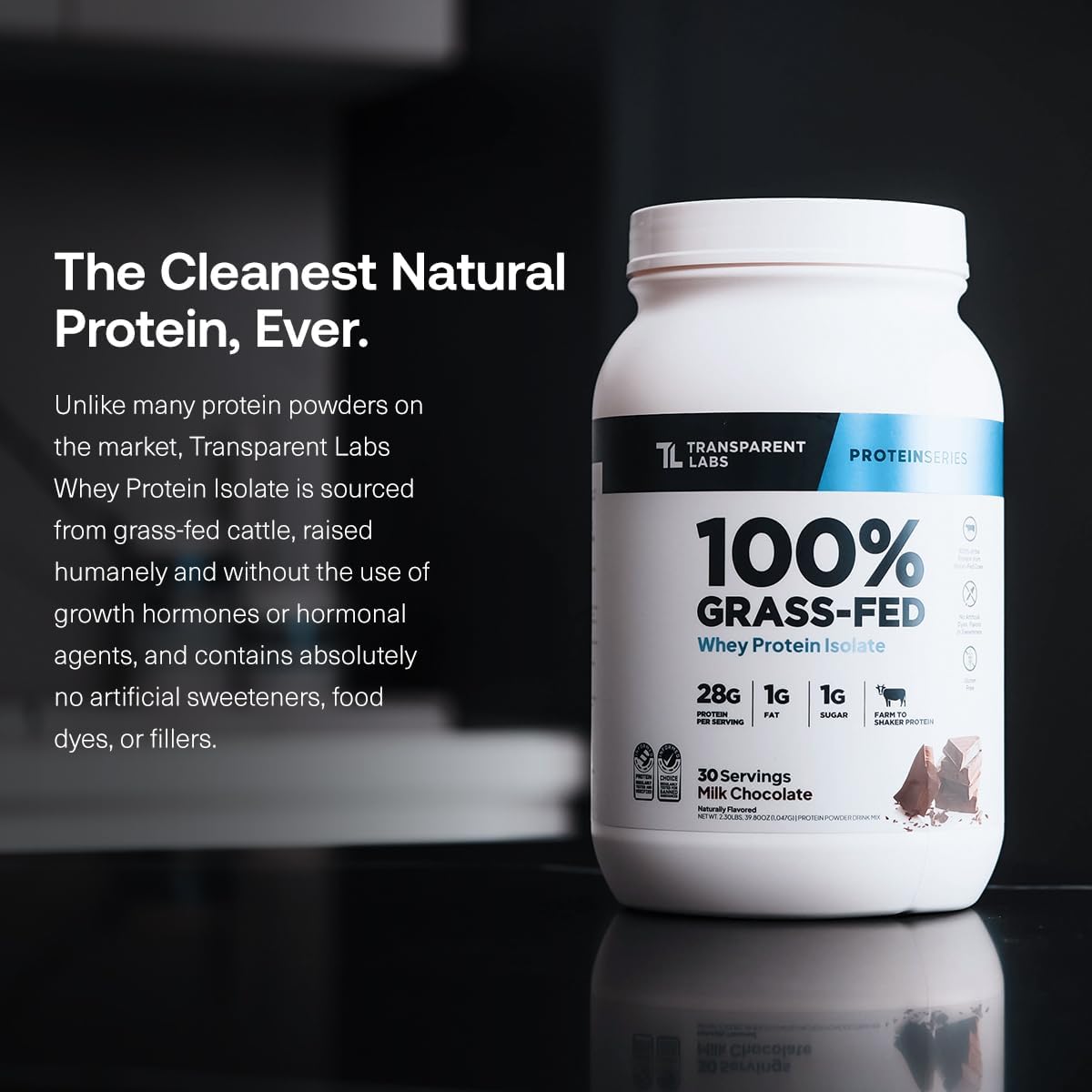 Transparent Labs Grass-Fed Whey Protein Isolate (30 Servings, French Vanilla) & Grass-Fed Whey Protein Isolate (30 Servings, Oatmeal Chocolate Chip Cookie)
