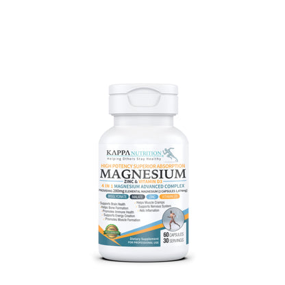 Kappa Nutrition magnesium supplement bottle on a white background