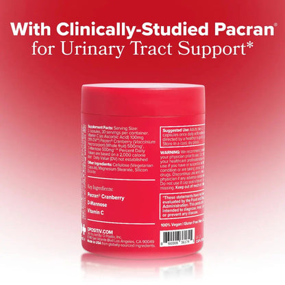 O Positiv URO Urinary Tract Health Supplement for Women, 60 Count (Pack of 1) - Urinary Support Vitamins with Pacran Complete Cranberry Extract