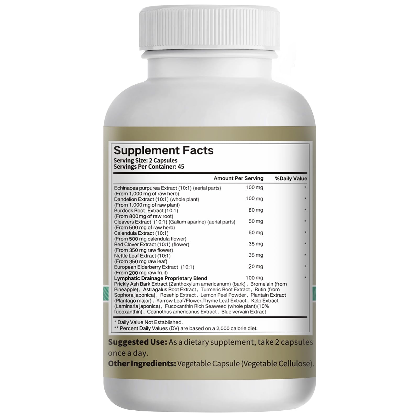 21-in-1 Liposome Lymphatic Drainage Supplements, 45 Day Supply, 4800mg Immune & Lymph System Support, 10:1 Concentrated Technology, Echinacea, Dandelion, Burdock, Bromelain, Calendula, 90 Capsules VivoNu buy supplements Au