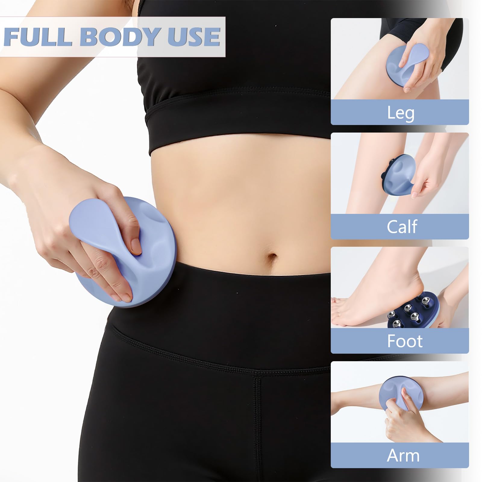 iunxkmi Lymphatic Massage Roller for Cellulite Remover Body Sculpting - Handheld Cellulite Massage Tool for Body Bloat Blood Circulation Lymphatic Drainage Blue iunxkmi buy supplements Au