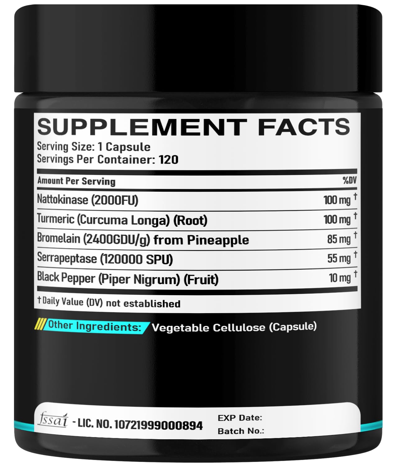 DEDICAD 4-in-1 Nattokinase 2000 Fu, Turmeric, Bromelain, Serrapeptase - Spike Protein Detox - Body Balance, Circulation Health & Immune System - 120 Capsules 4-Month Supply DEDICAD buy supplements Au