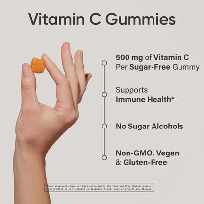 Sports Research­® Vitamin C Gummies | 500 mg Vitamin C | Sugar Free, Gelatin Free, Vegan Certified & Non-GMO Tested | Immune & Antioxidant Support 60 Gummies Sports Research buy supplements Au